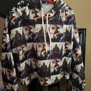 Womens Medium Tupac shakur crop hoodie